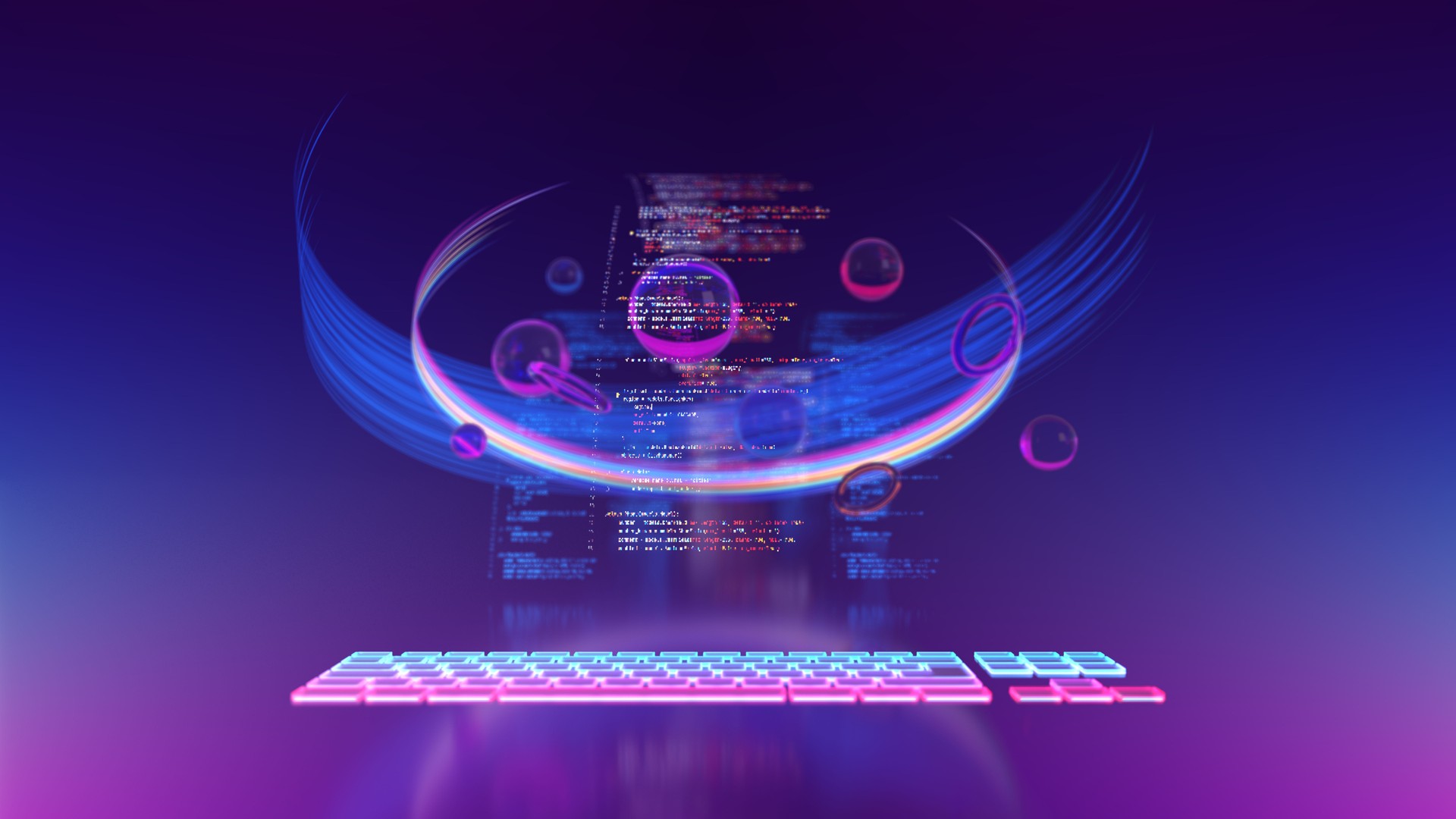 Software development. creative concept. program code